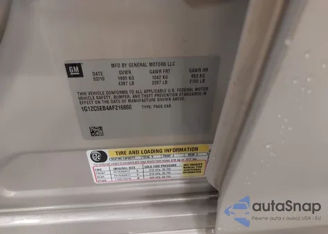 2010 Chevrolet Malibu Lt from USA, damaged, VIN 1G1ZC5EB4AF216866